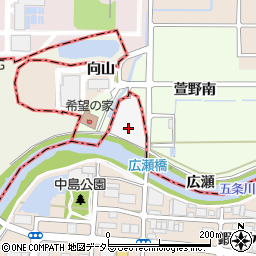 愛知県北名古屋市鍜治ケ一色（中島）周辺の地図