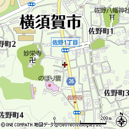 タイムズ横須賀佐野町駐車場周辺の地図
