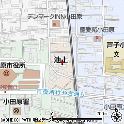 神奈川県小田原市池上周辺の地図