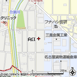 愛知県小牧市藤島町向江周辺の地図
