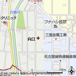 愛知県小牧市藤島町（向江）周辺の地図