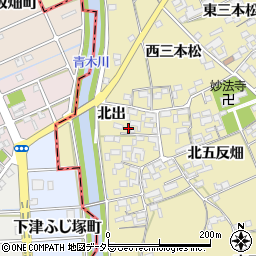 愛知県一宮市丹陽町九日市場（北出）周辺の地図