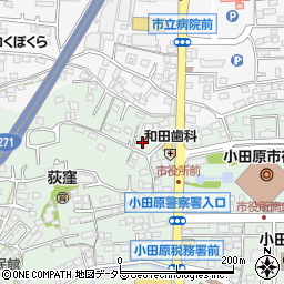 神奈川県小田原市荻窪592周辺の地図