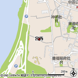愛知県稲沢市祖父江町祖父江宮西周辺の地図