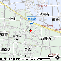 愛知県一宮市萩原町西御堂八幡西9周辺の地図