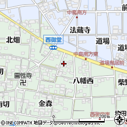 愛知県一宮市萩原町西御堂八幡西31周辺の地図