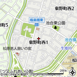 愛知県春日井市東野町西1丁目12-10周辺の地図