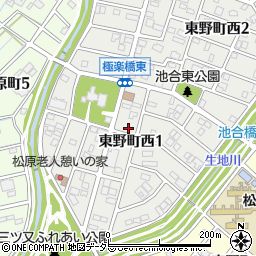 愛知県春日井市東野町西1丁目12-11周辺の地図