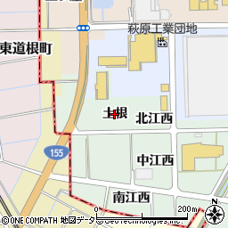 愛知県一宮市萩原町西御堂（土根）周辺の地図