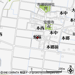 愛知県稲沢市祖父江町山崎蛇塚周辺の地図