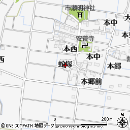 愛知県稲沢市祖父江町山崎（蛇塚）周辺の地図