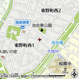 愛知県春日井市東野町西1丁目13-8周辺の地図