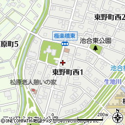 愛知県春日井市東野町西1丁目12-3周辺の地図