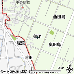 愛知県一宮市玉野（蓬平）周辺の地図