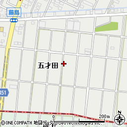 愛知県小牧市藤島町（五才田）周辺の地図