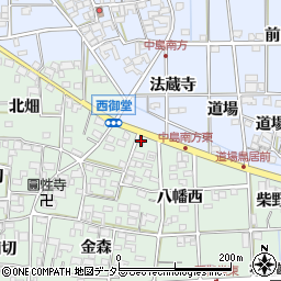 愛知県一宮市萩原町西御堂八幡西35周辺の地図