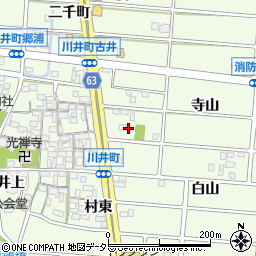 愛知県岩倉市川井町寺山周辺の地図