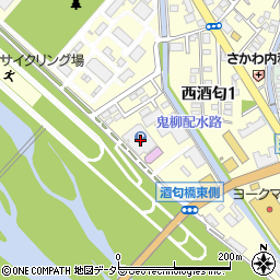小田原市役所　酒匂川左岸サイクリング場周辺の地図
