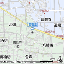 愛知県一宮市萩原町西御堂八幡西5周辺の地図