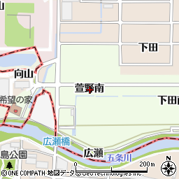 愛知県岩倉市川井町萱野南周辺の地図