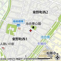 愛知県春日井市東野町西1丁目13-6周辺の地図