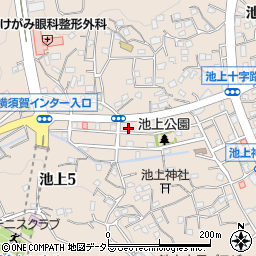 神奈川県横須賀市池上周辺の地図