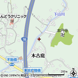 木古庭公園トイレ周辺の地図