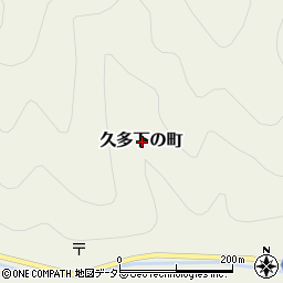 京都府京都市左京区久多下の町周辺の地図