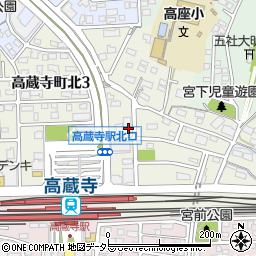 名鉄協商高蔵寺駅北駐車場周辺の地図