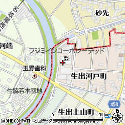 愛知県稲沢市西島町周辺の地図