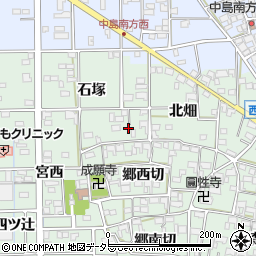 愛知県一宮市萩原町西御堂石塚977-7周辺の地図