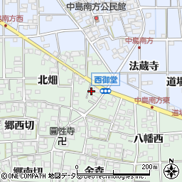 愛知県一宮市萩原町西御堂伝正寺15周辺の地図