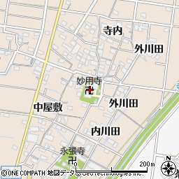 妙用寺周辺の地図