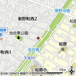愛知県春日井市東野町西2丁目27周辺の地図
