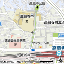愛知県春日井市高蔵寺町北周辺の地図
