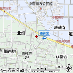愛知県一宮市萩原町西御堂（伝正寺）周辺の地図
