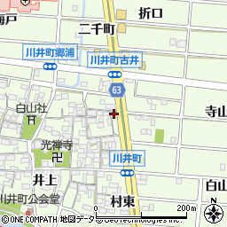 愛知県岩倉市川井町古井周辺の地図