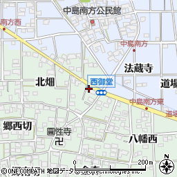愛知県一宮市萩原町西御堂伝正寺14周辺の地図