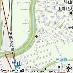 愛知県春日井市牛山町885周辺の地図