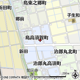 愛知県稲沢市島高須賀町周辺の地図