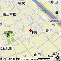 愛知県一宮市丹陽町九日市場（米野）周辺の地図