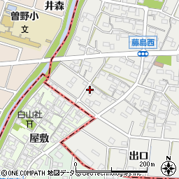 愛知県小牧市藤島町居屋敷113周辺の地図