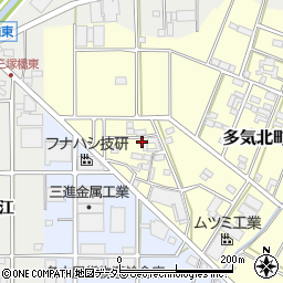 愛知県小牧市多気北町121周辺の地図