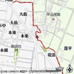 愛知県一宮市玉野蓬平3-1周辺の地図