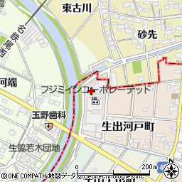 愛知県稲沢市西島町市助河戸周辺の地図