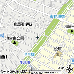 愛知県春日井市東野町西2丁目26周辺の地図