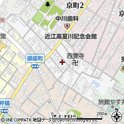 滋賀県彦根市錦町周辺の地図