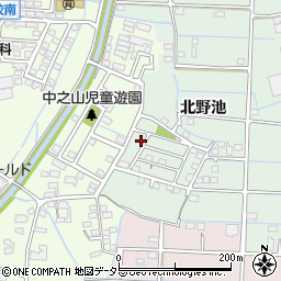 愛知県春日井市新開町北野池5-45周辺の地図