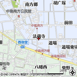 愛知県一宮市萩原町中島法蔵寺周辺の地図
