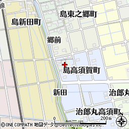 愛知県稲沢市島町高須賀周辺の地図